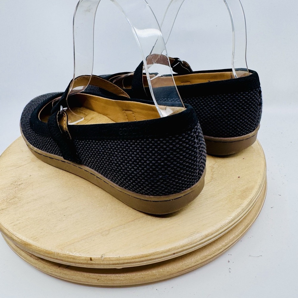 Earth Loral Mary Jane Flats Womens 7 Black Textile Leather Comfort Shoes - Picture 6 of 9